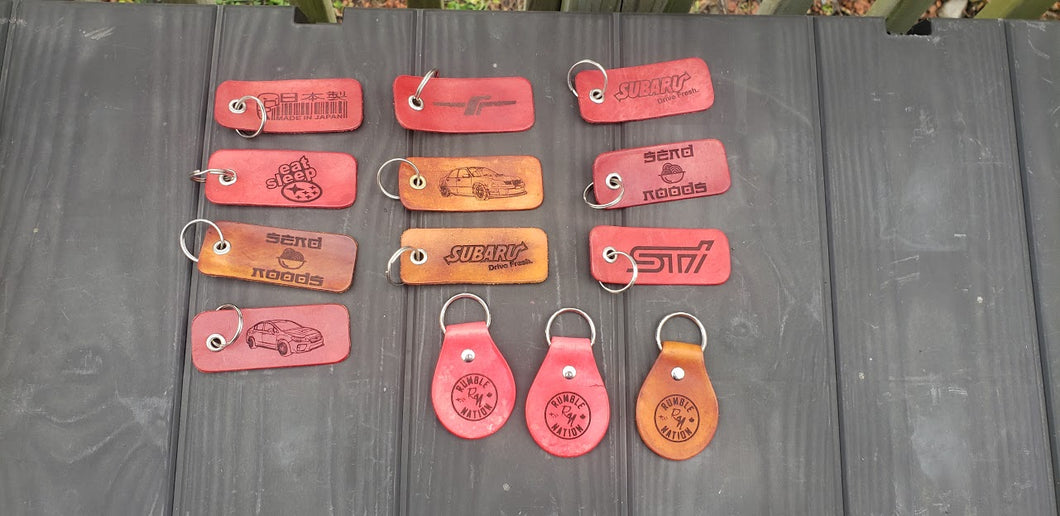 Hand Dyed Engraved Key Chain #3